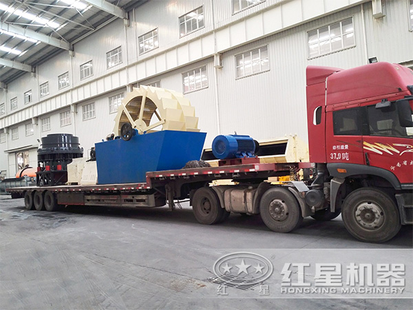 甘肅金昌花崗巖破碎加工項(xiàng)目發(fā)貨現(xiàn)場(chǎng)