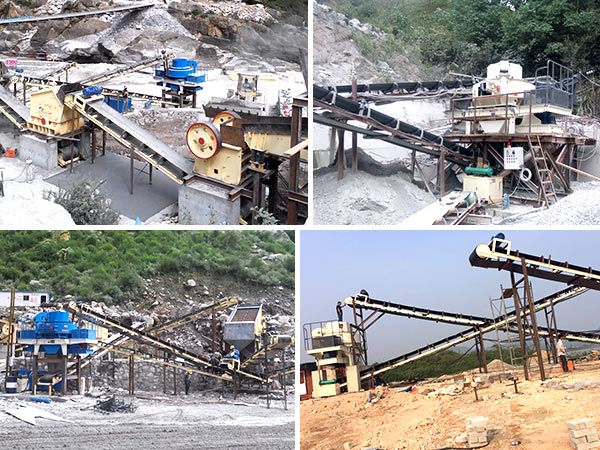 不同系列石子制沙機作業(yè)現(xiàn)場
