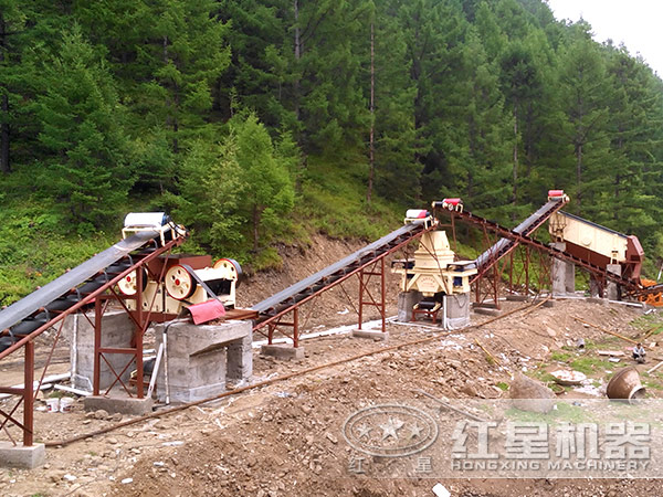 湖南婁底時產40噸制沙生產線現場 湖南婁底時產40噸制沙生產線現場